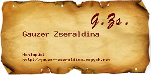 Gauzer Zseraldina névjegykártya